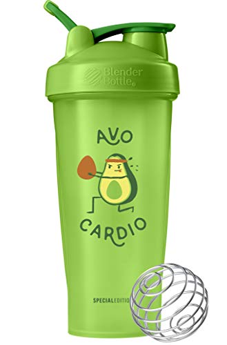 BlenderBottle Just for Fun Classic 28-Ounce Shaker Bottle, Avo Cardio,Green