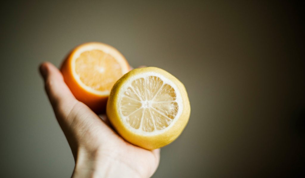 holding citrus