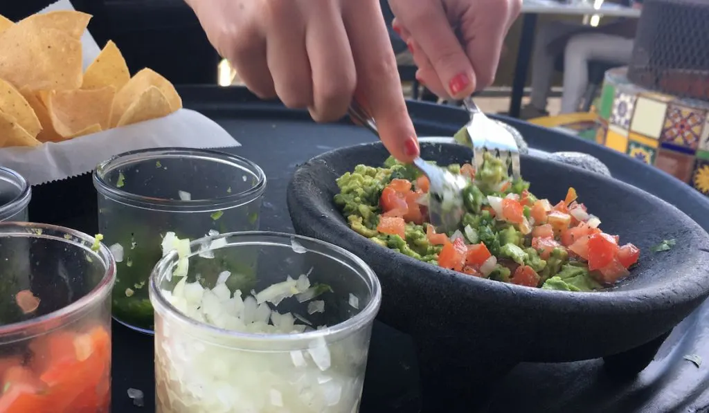 making a guacamole